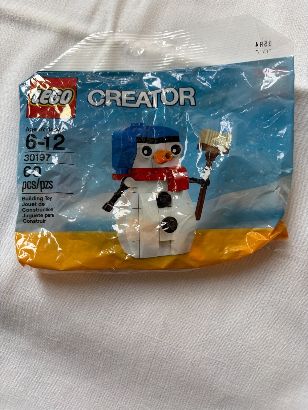 Lego Creator Snowman Toy in Blue, White, Red, Orange
